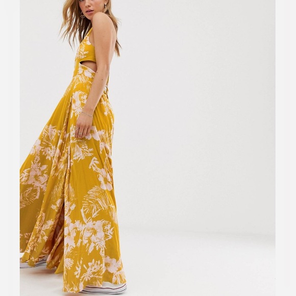 Free People Lille maxi dress yellow S - Picture 2 of 4